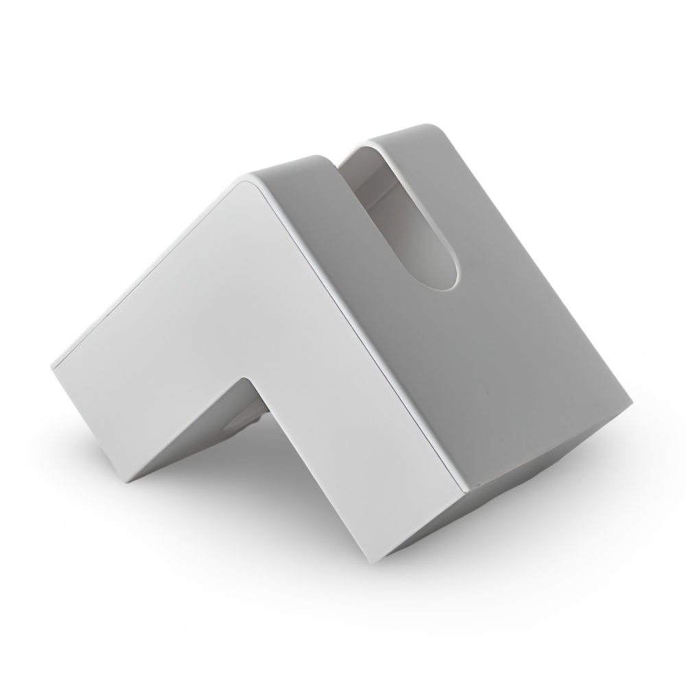 L-Shaped Tissue Box Holder for Corner Placement