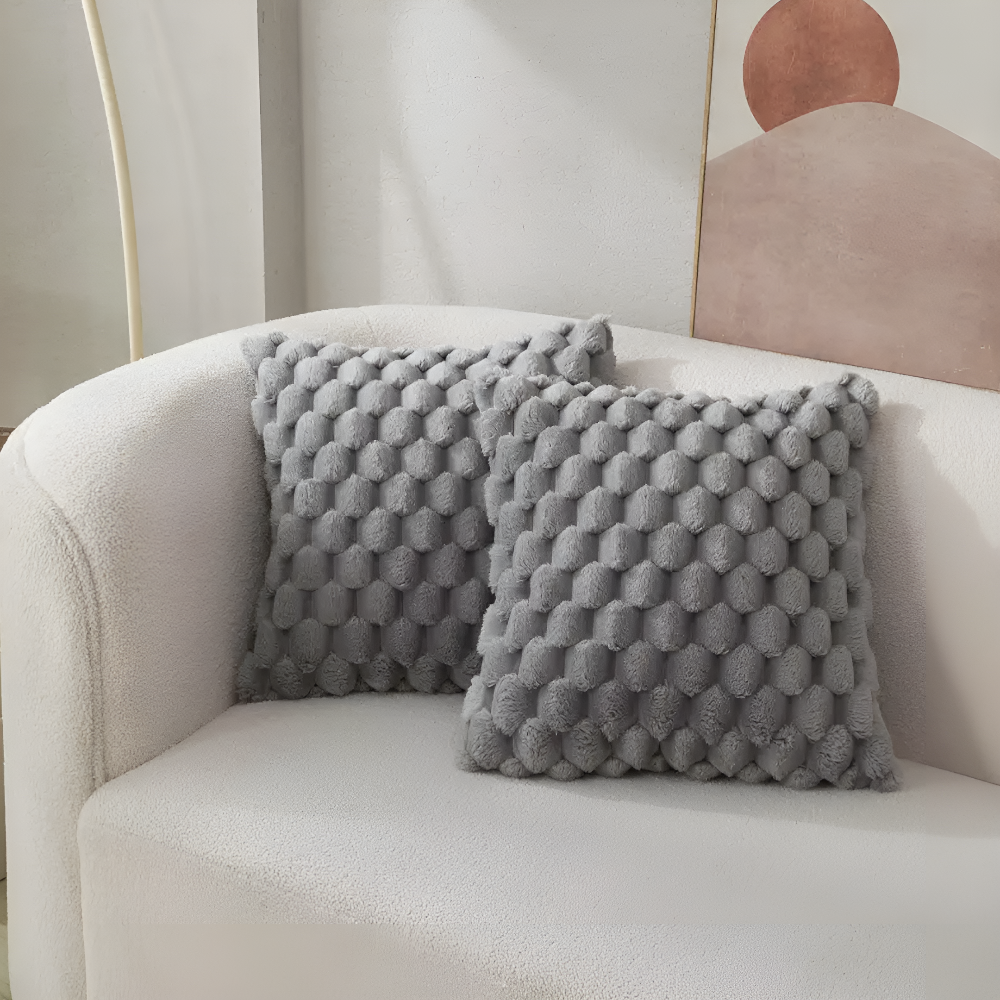 Soft Textured Throw Pillow Cover for Sofa