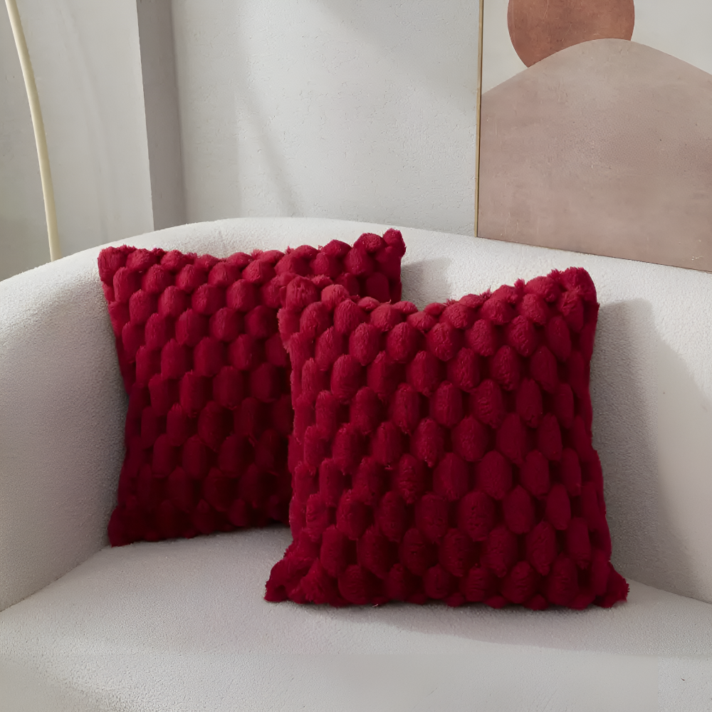 Soft Textured Throw Pillow Cover for Sofa