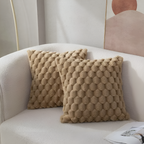 Soft Textured Throw Pillow Cover for Sofa