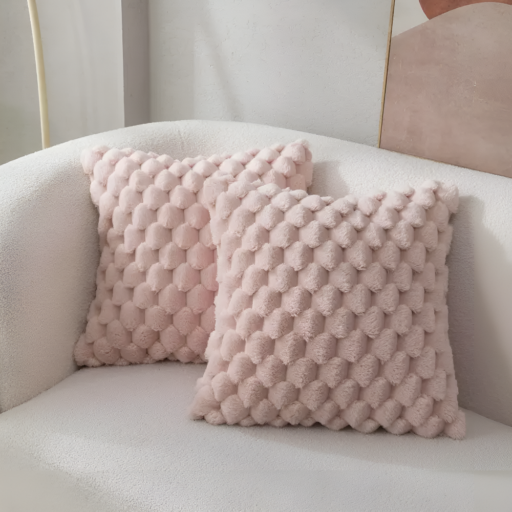 Soft Textured Throw Pillow Cover for Sofa