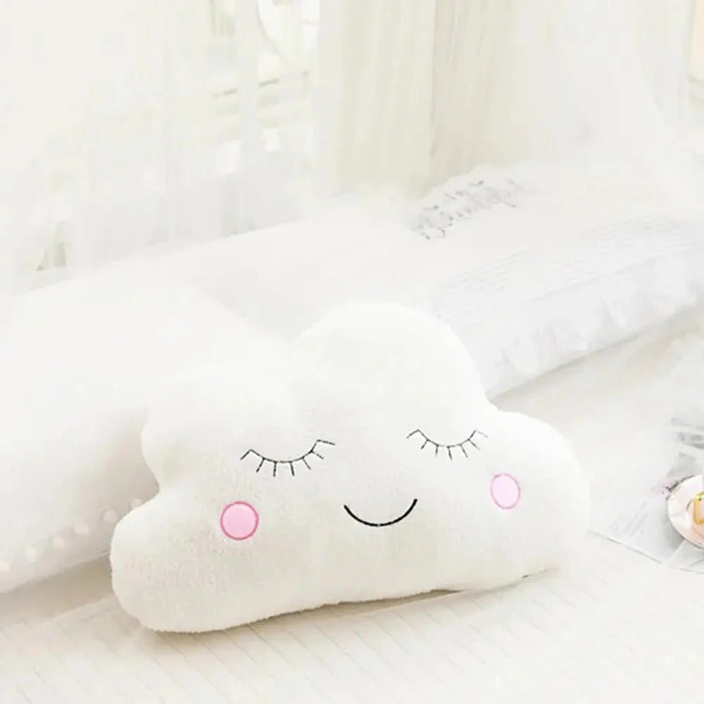 Cute Plush Cloud Pillow for Kids Room Decor with Soft Cotton Cushion Design