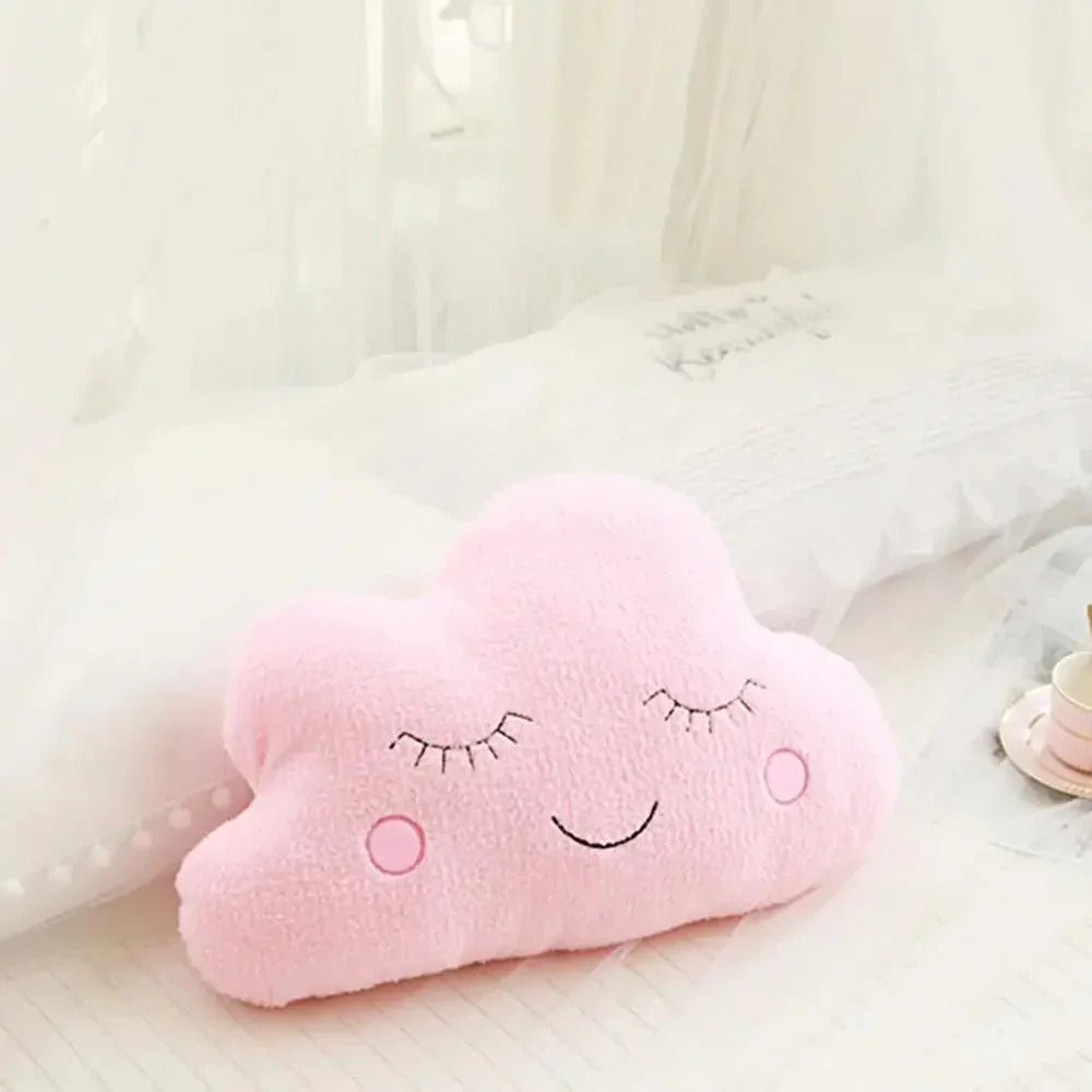 Cute Plush Cloud Pillow for Kids Room Decor with Soft Cotton Cushion Design