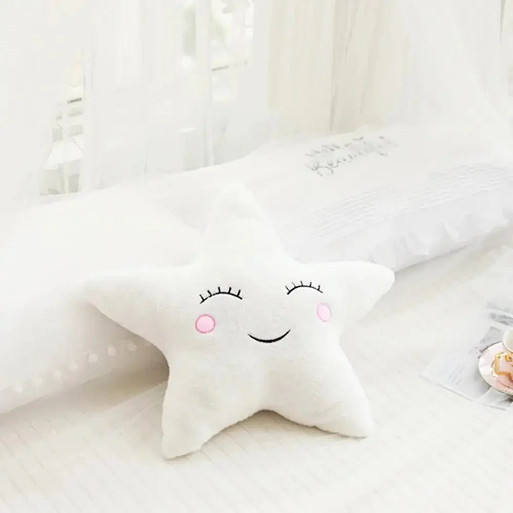 Cute Plush Cloud Pillow for Kids Room Decor with Soft Cotton Cushion Design