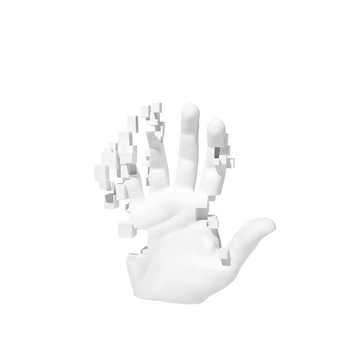 Abstract Glitch Hand Sculpture for Modern Home