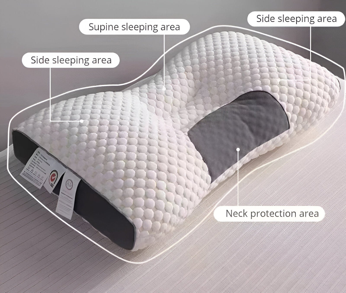 Ergonomic Memory Foam Neck Support Pillow for Pain Relief