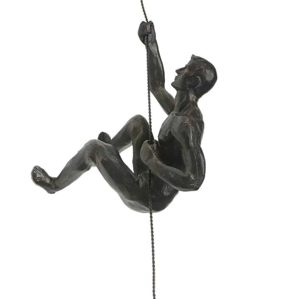Climbing Man Metal Wall Art Set of 3 with Rope Design