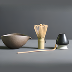 4-Piece Japanese Matcha Tea Set with Bamboo Whisk, Scoop, Bowl and Holder