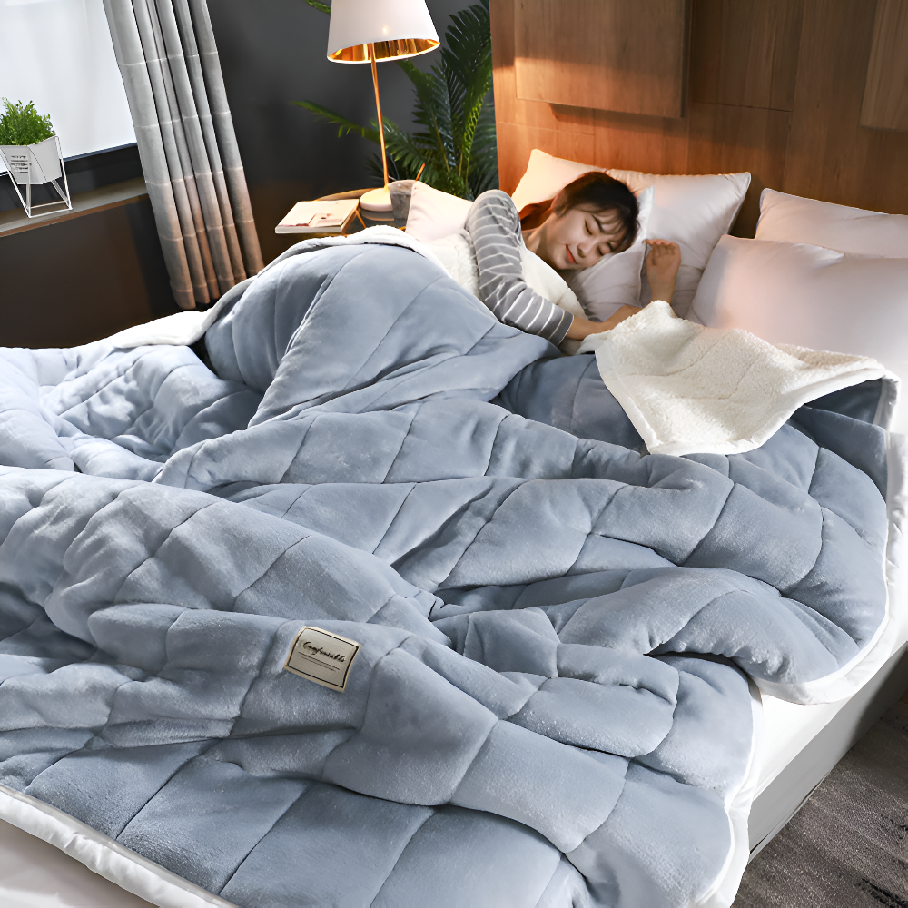 Luxury Sherpa Fleece Blanket for Bed and Sofa