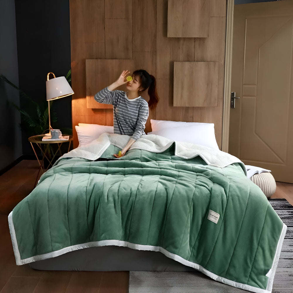 Luxury Sherpa Fleece Blanket for Bed and Sofa
