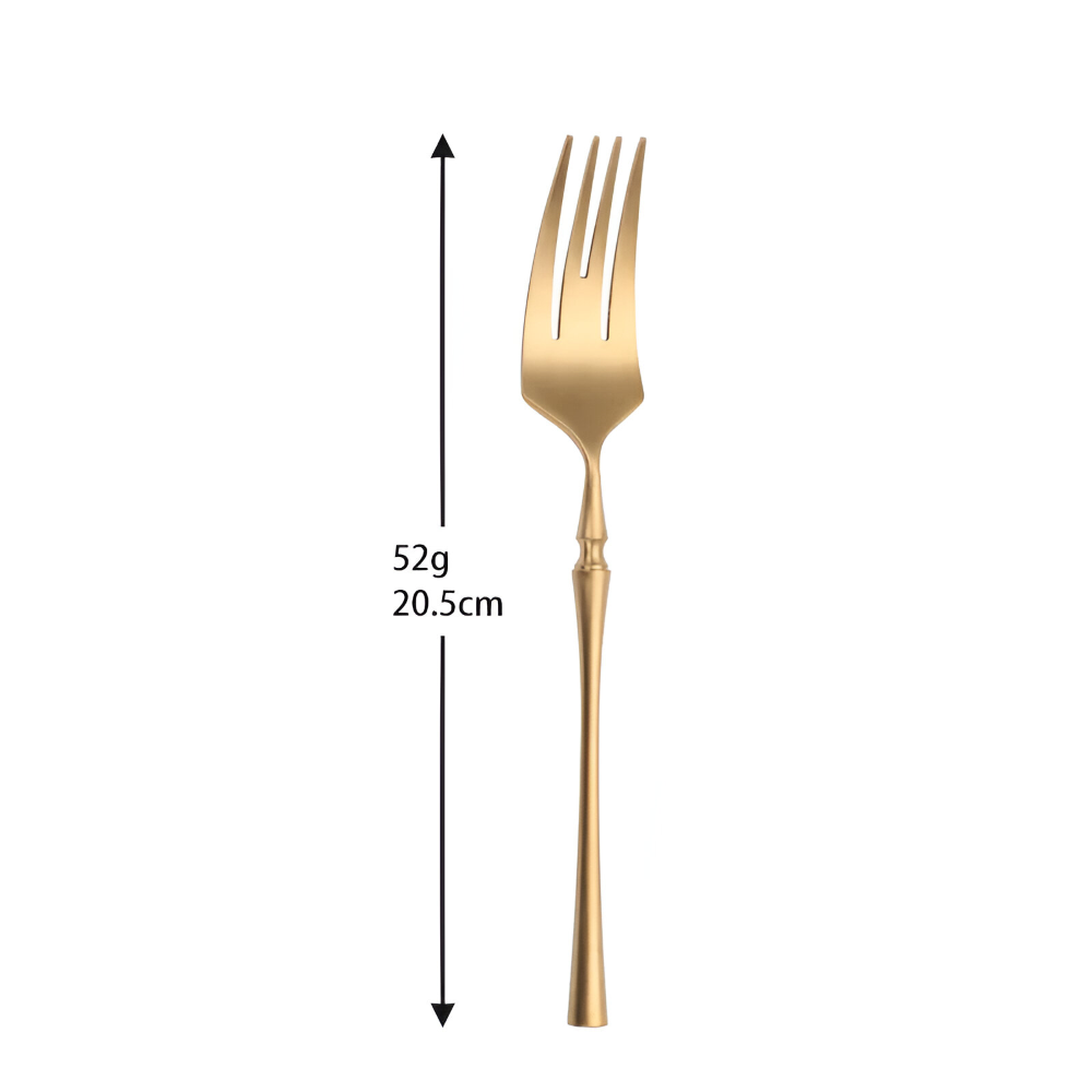 16-Piece Gold Stainless Steel Cutlery Set for Elegant Dining