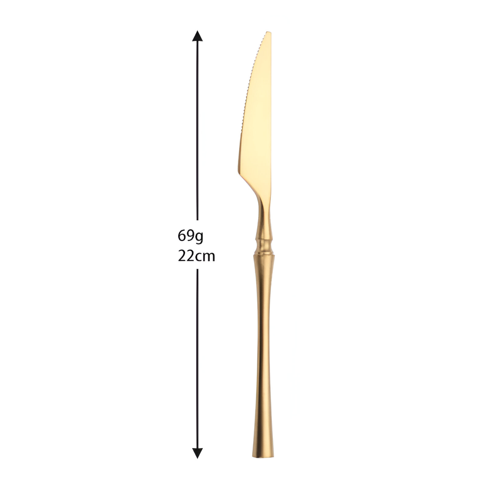 16-Piece Gold Stainless Steel Cutlery Set for Elegant Dining